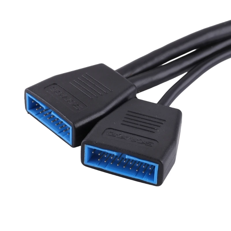 Basetta USB a 19 pin USB Splitter da 1 a 2 Hub USB interno per scheda madre del computer 200 mm