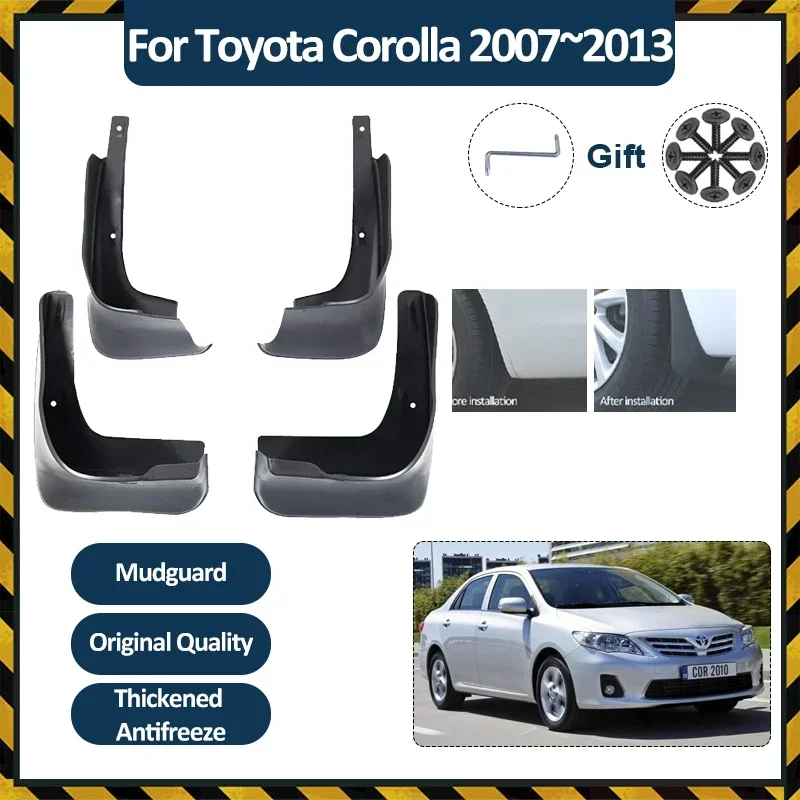 

Car Wheel Mudflaps For Toyota Corolla E140 E150 2007~2013 Front Rear Flap Flares Splash Antifreeze Mud Guards Fender Accessories