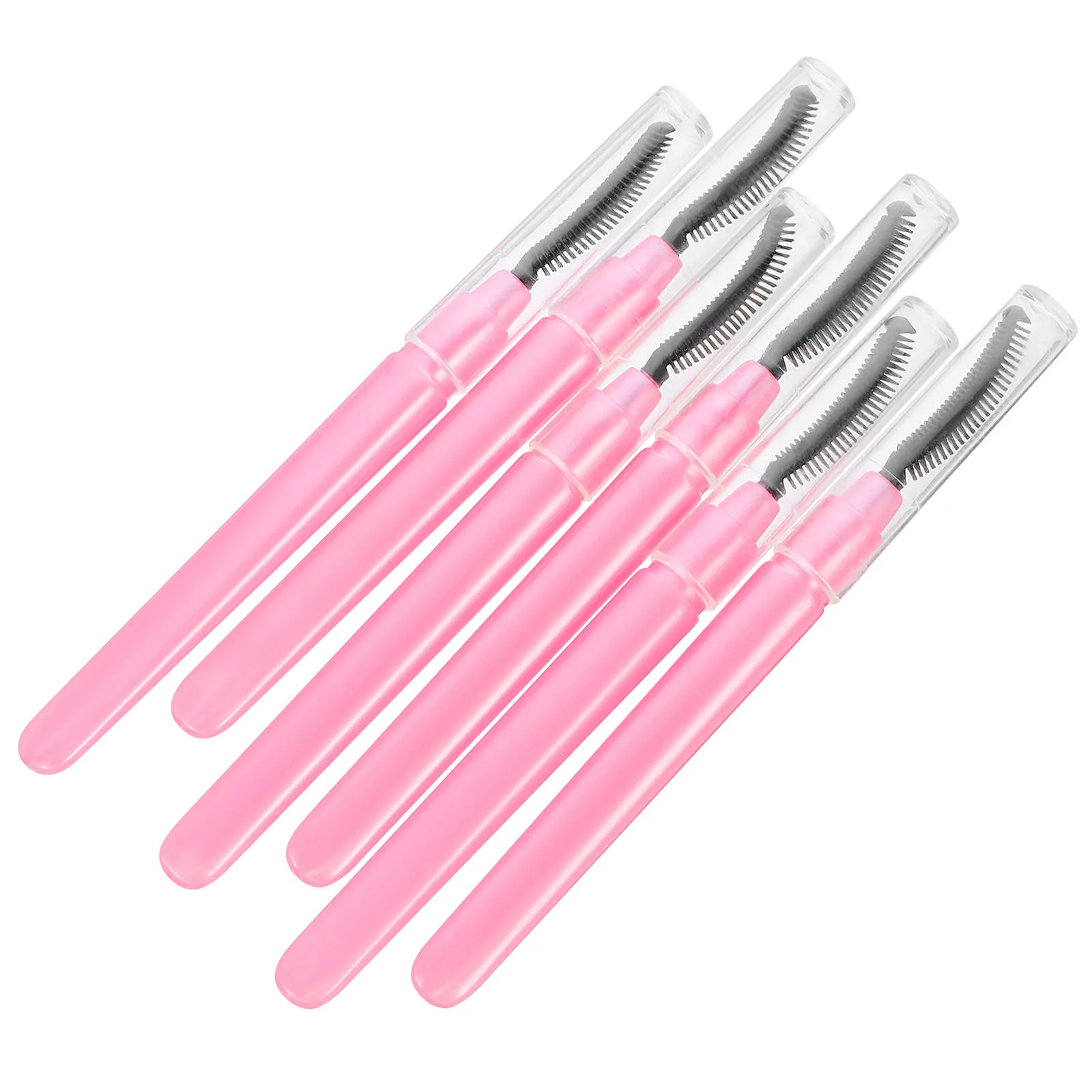 6 stuks wimperborstel siliconen zachte wimperborstels voor het scheiden van het aanbrengen van mascara oogmake-up gereedschap draagbare reismake-upborstelset