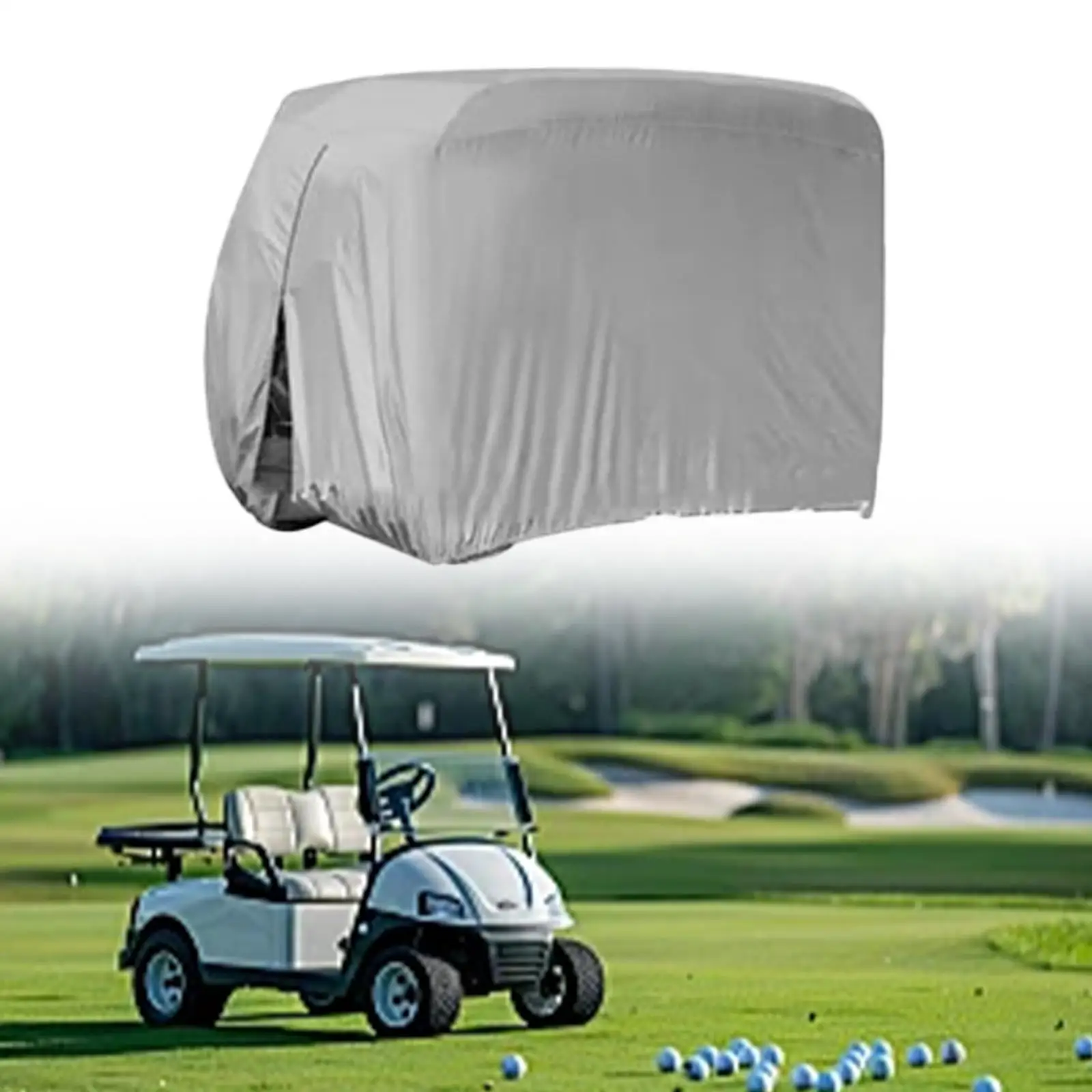 Waterproof Oxford Cloth Golf Cart Cover Rainproof Dustproof Durable Protector Replacement for Club Car Golf Sports