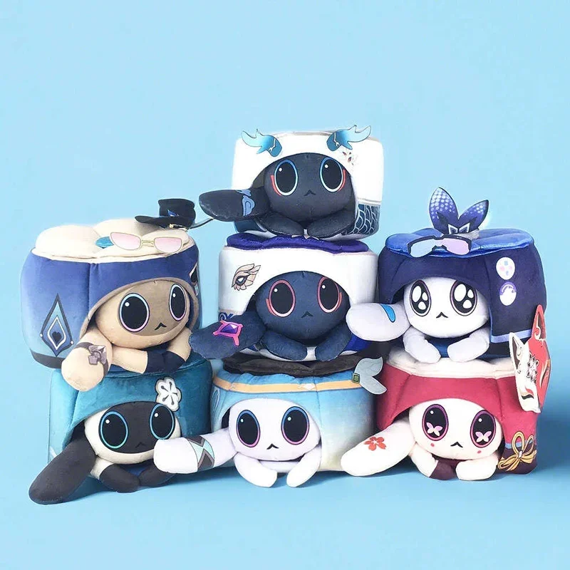 Game Cartoon Honkai: Star Rail Cute Cat Cake Glutinous Rice Ball Cosplay Danheng Kafka Blade Cotton Doll Pillow Can Open