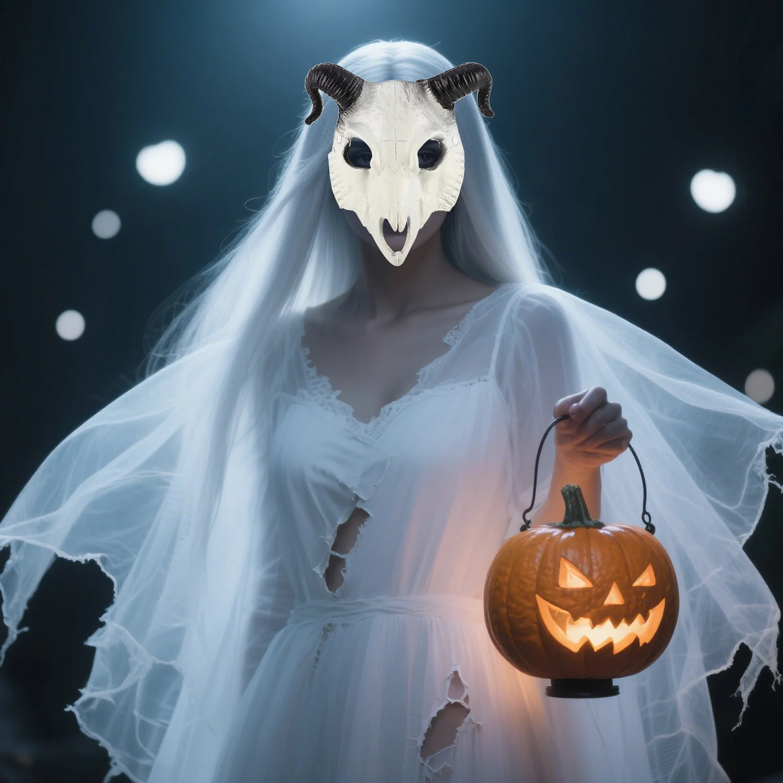 

Animal Mask Realistic Goat Sheep Antelope Half Face Lightweight Halloween Costume Accessory For Cosplay Carnival Party