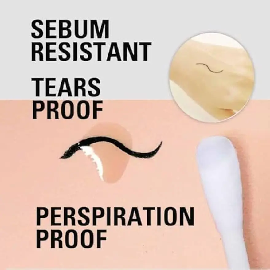 볼륨감, 길이감, 번짐 없는 룩을 위한 방수 마스카라 & 아이라이너 세트(커브형 브러쉬 및 리무버 포함)