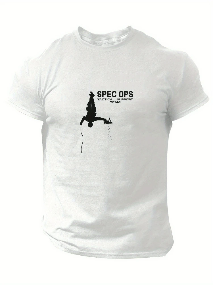 

Мужская футболка Slogans Firearms Tactical-SPEC OPS Design & «Standardowe операцииные процедуры» — 100 % хлопок с круглым вырезом и принтом.