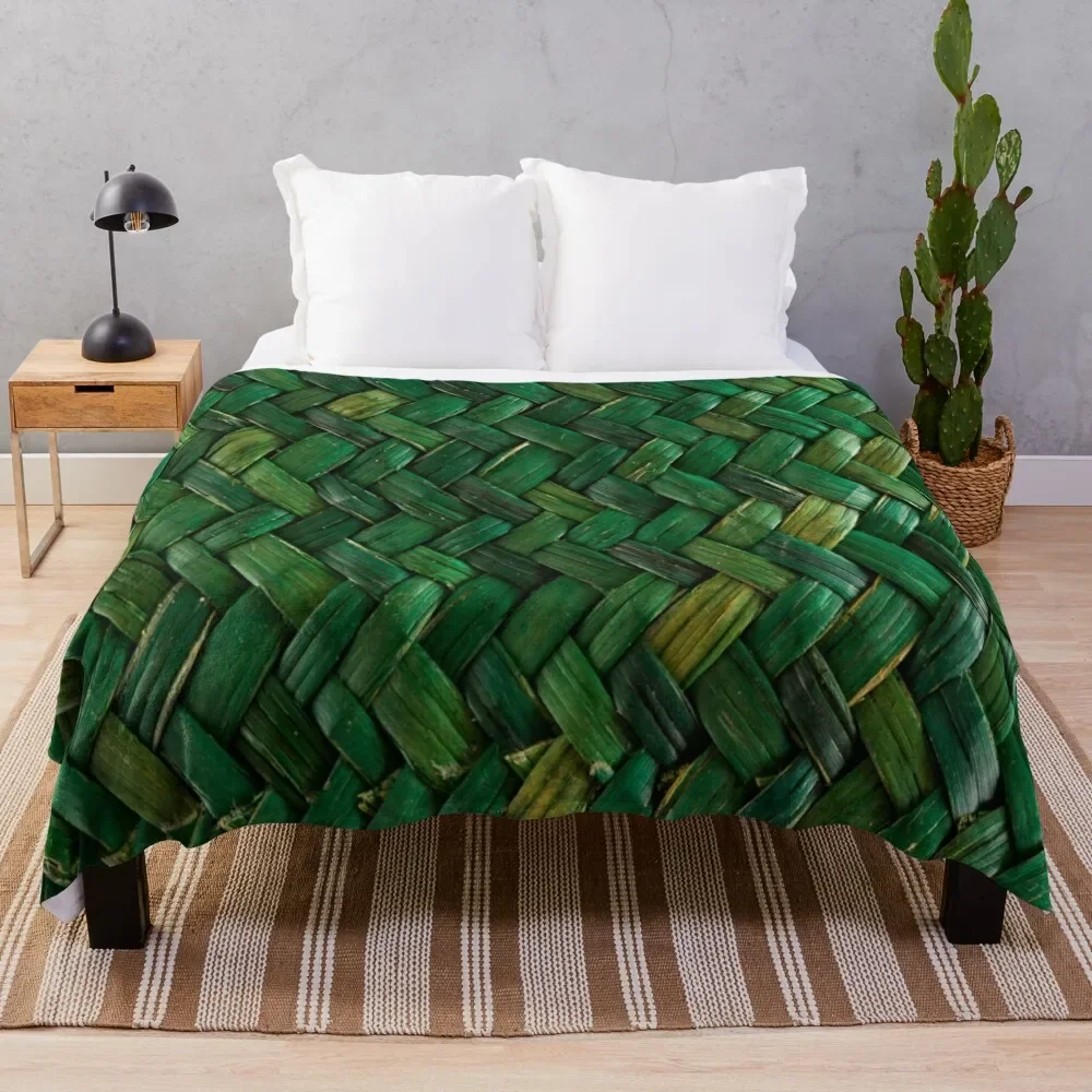 

Green Weave Throw Blanket Fashion Sofas Decoratives Blankets