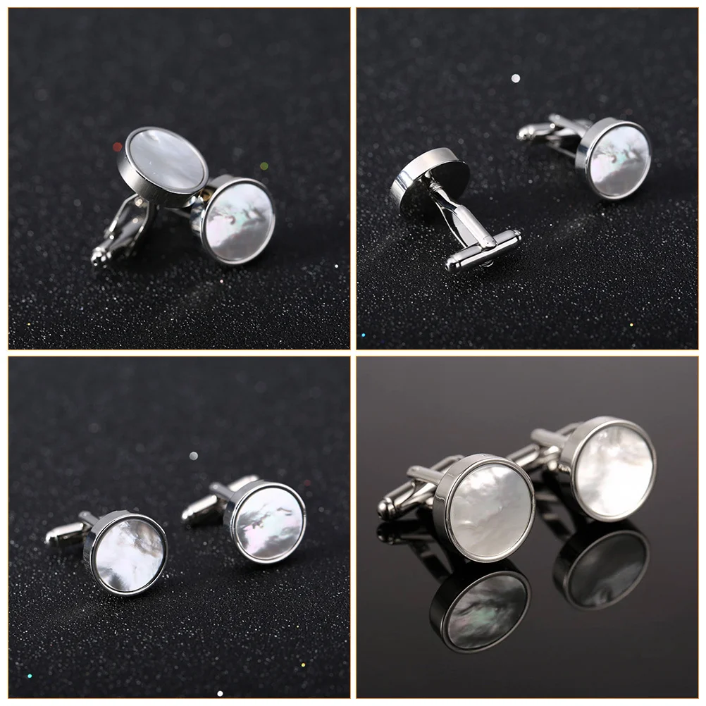 

1Pair Oval Copper Buttons Simple Replacement for Shirts Suits Coats Clothing Accessories Sewing Fasteners Fashion Cufflinks