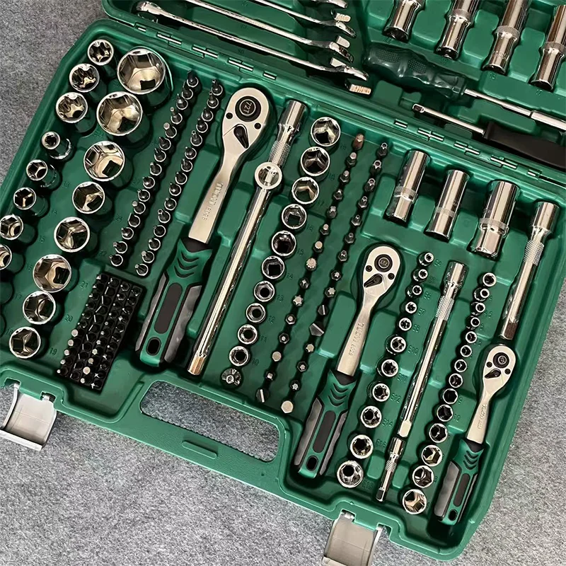 216-Piece 1/4-Inch Drive Metric Socket Ratchet Wrench Set With Hard Case OEM Customizable Auto Repair & Garden Use Hand Tools