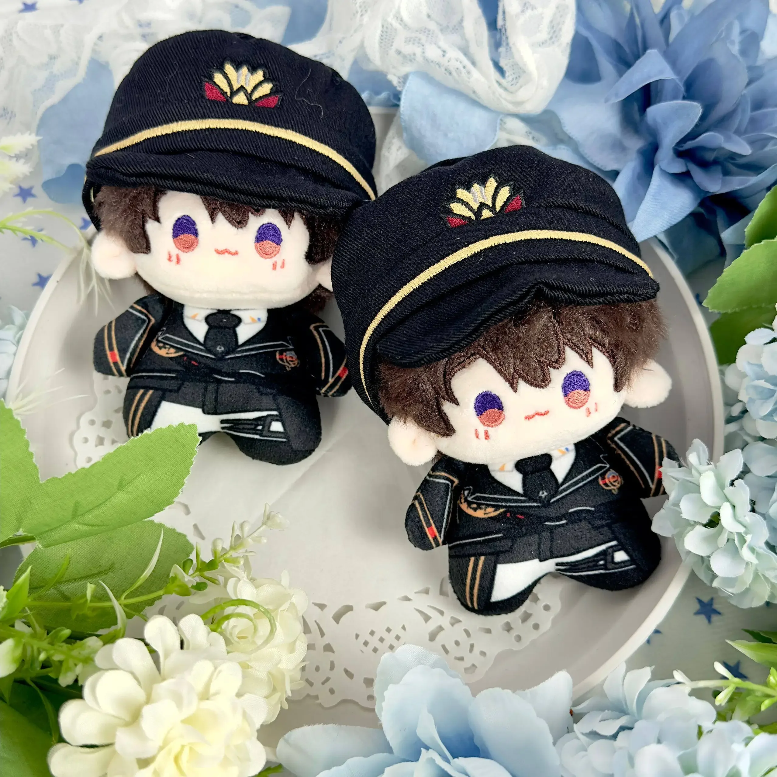 

Love and Deepspace Captain Caleb Plush Toy 10cm Mini Cotton Doll Cute Anime Game Character Plushie for Fans Backpack Charm Gift