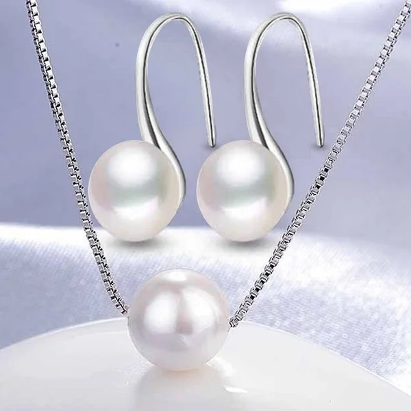 Korean Fashion Fantasy Pearl Necklace Pearl Earrings for Women Jewelry Luxury Women's Necklace Earrings Set Conjunto De Joyas