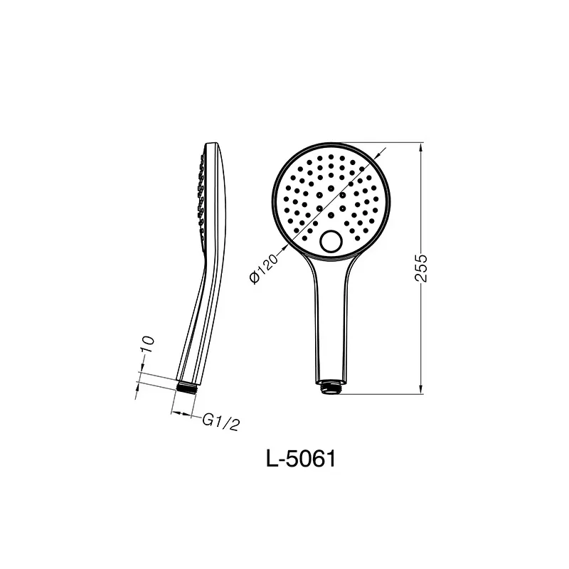 Modern Best-Selling Single-Hole Bathroom Premium Plastic 3-Function Handheld Rainfall Showerhead for Hotels