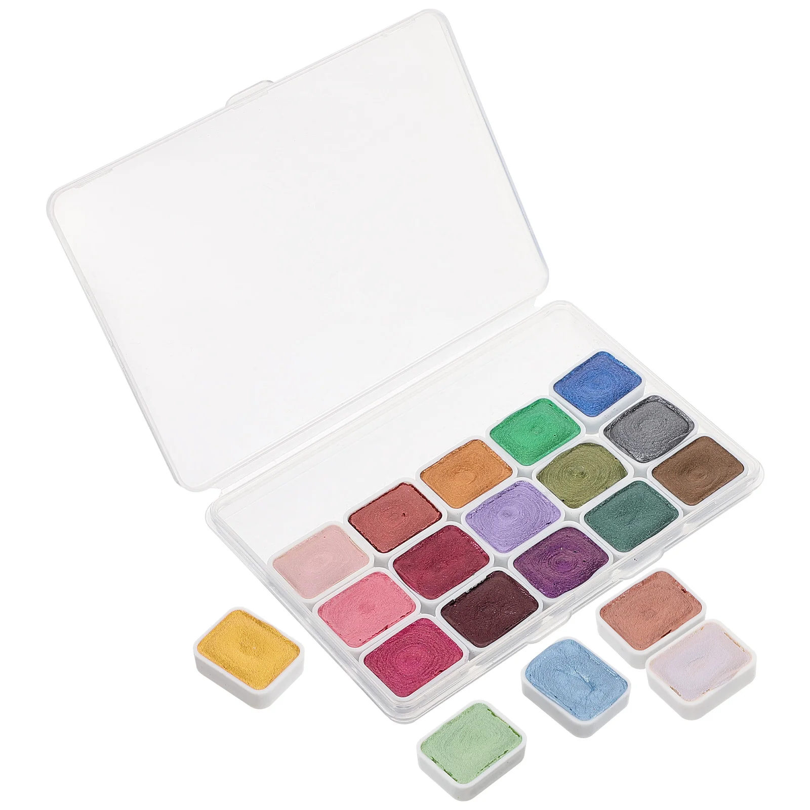 

1 set 1 Set Solid Watercolor Paint Kit For Artists Beginners Diy Painting Supplies Portable Travel Art Materials Watercolor Set