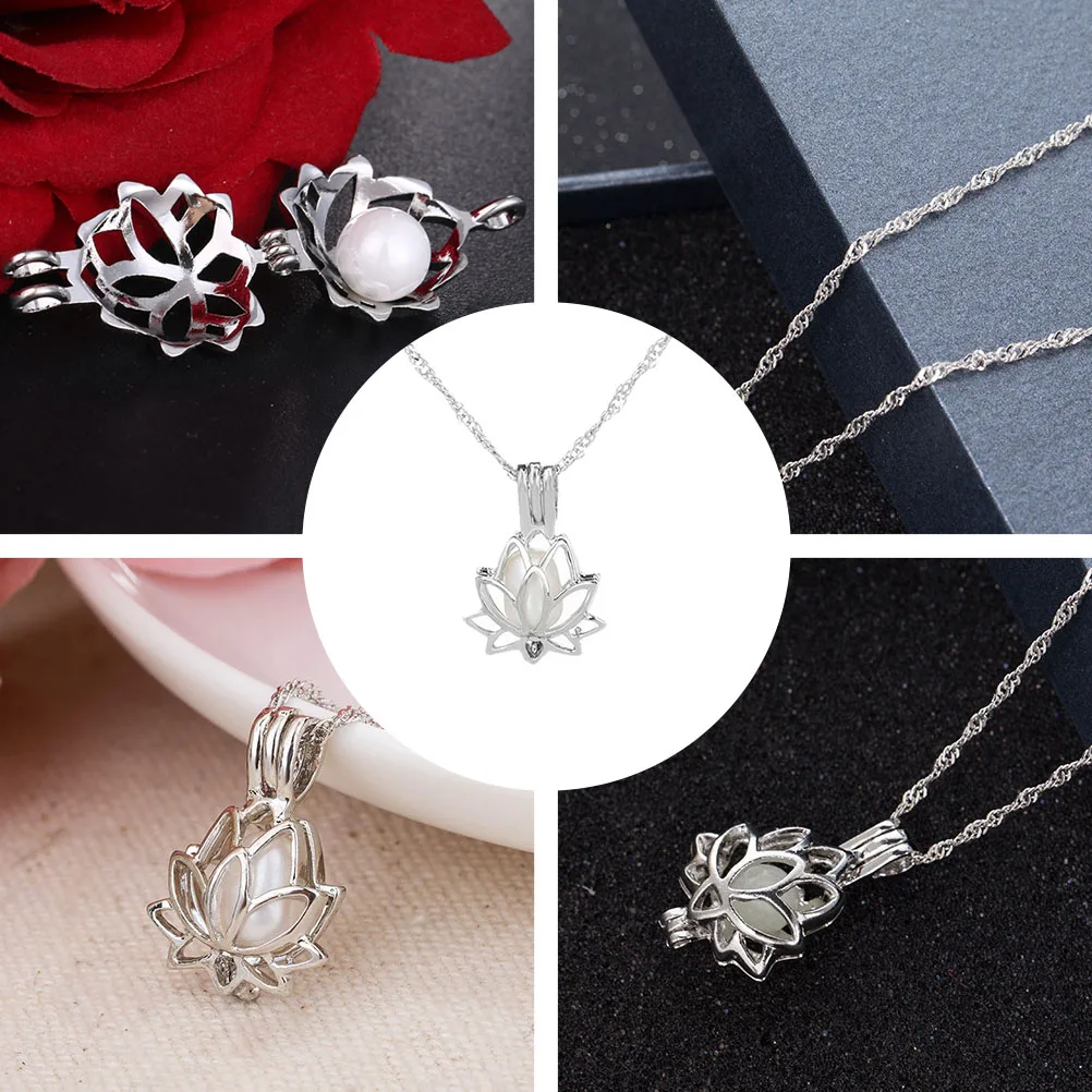 Collana luminosa notturna Gioielli da yoga per donna Ciondolo a forma di fiore Girocollo regolabile Decorazione semplice e luminosa per il collo delicata sulla pelle