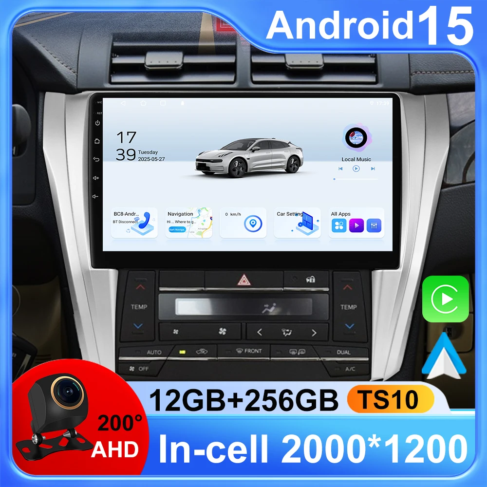 

Android 15 For Toyota Camry 7 XV 50 55 2011 - 2014 2K QLED Android Car Radio Multimedia Video Player GPS Stereo CarPlay