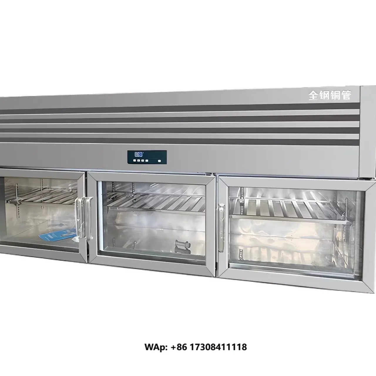 2 Section Combined Fridge Freezer Top Chiller Bottom Freezer 2~8C -18C Single-Temperature 304 Stainless Steel Commercial Use