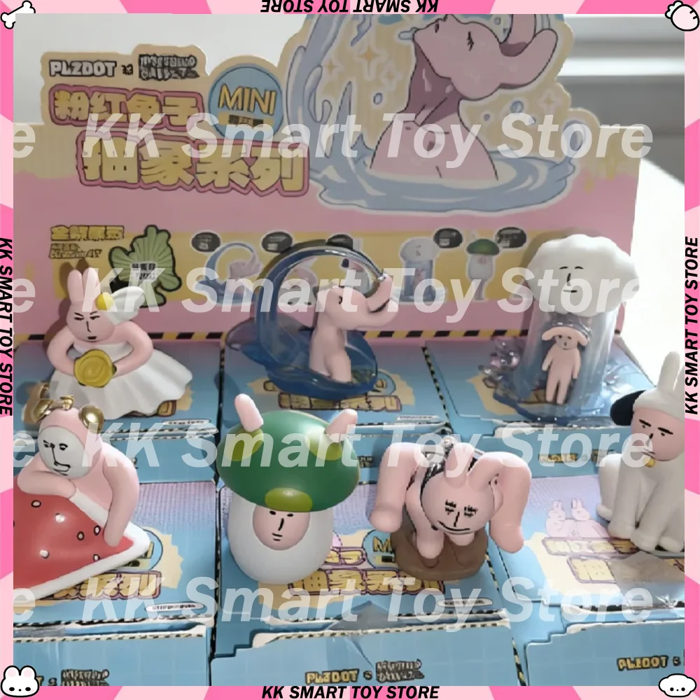 

В наличии Plzdot My Friend Rabbit Abstract Series V2 Mini Blind Box Розовая фигурка кролика Модель животного Декор стола Mystery Box Toys