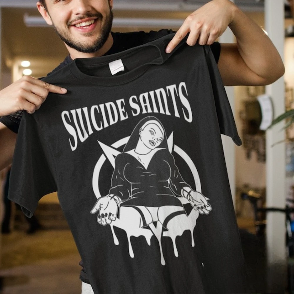 الرعب القديسين نون هدية هالوين تي شيرت امرأة رجل الصيف موضة عادية القطن الجرافيك تي شيرت الشارع الشهير بلايز المحملة