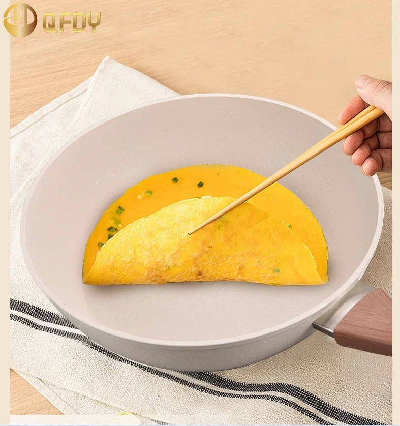 

Kitchen Utensils Medical stone Nonstick Pan Multifunctional Aluminum Alloy Coated With Wok Steak Egg Pancake Pot Set