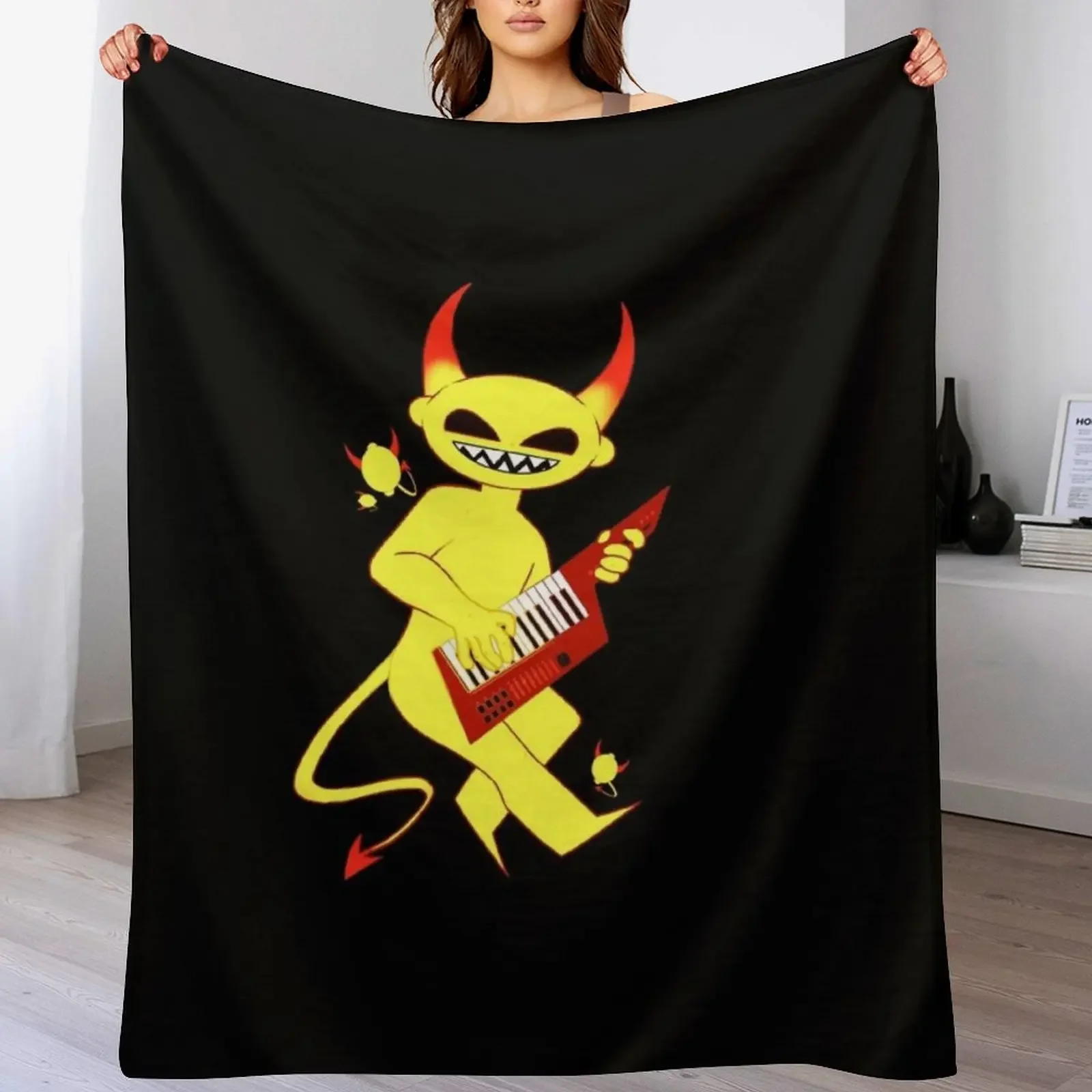 

Lemon Demon Throw Blanket All Season Lightweight Soft Blanket for Bed