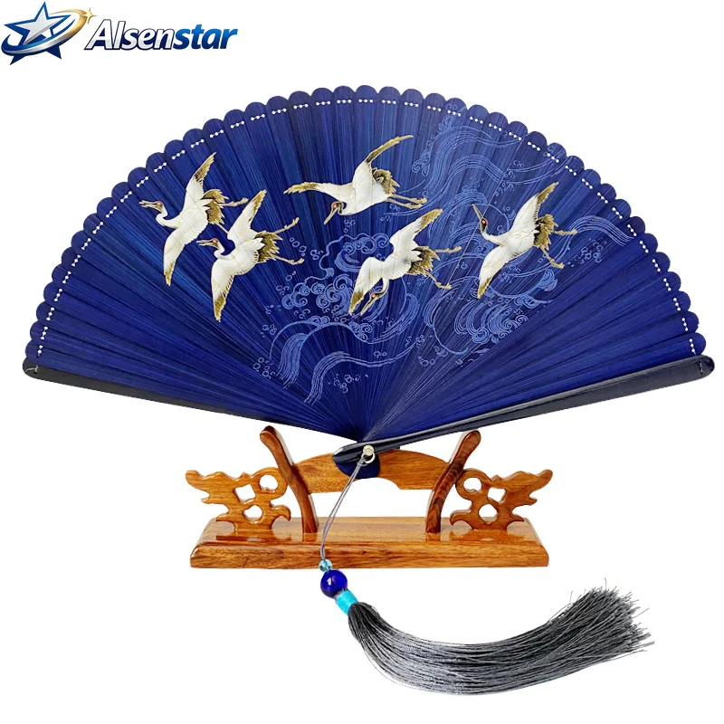 Éventail chinois classique en bambou, petit éventail de danse portable pour femme, éventail peint, Abanicos Para Boda, Abanico De Mano, éventails d'été