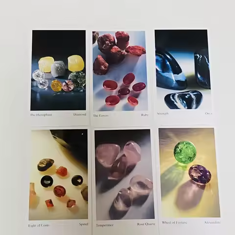 The Tarot of Gemstones and Crystals 78Pcs Stone Cards Wait Tarot deck English Board games