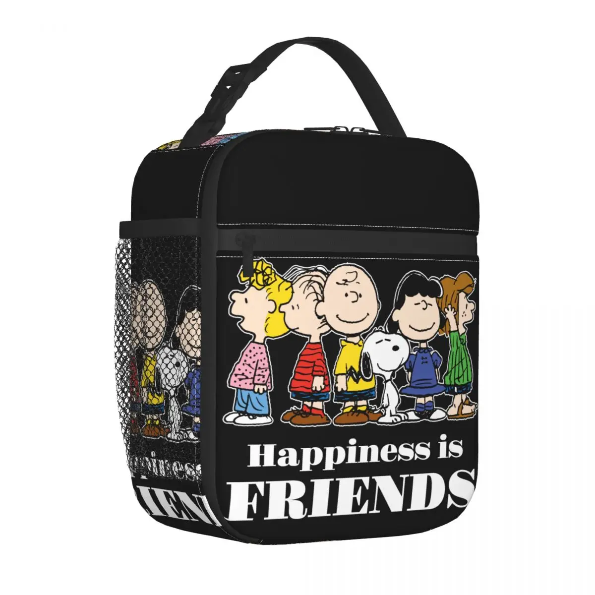 

Snoopy The Peanuts Gang Together Изолированная сумка для обеда Термосумка Контейнер для еды Портативная сумка-тоут Ланч-бокс Сумка для еды Школьный пикник