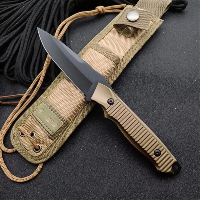 BM Nimravus-cuchillo semidentado fijo con mango de aluminio, cuchillo utilitario, cuchillo de caza, cuchillo de supervivencia con funda, 154CM