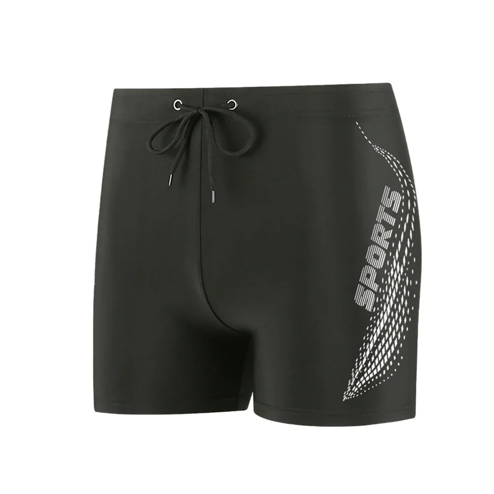 Men Diving Swim Shorts Quick-Dry Lined Elastic Trunks Flat Corner Sport Swimwear