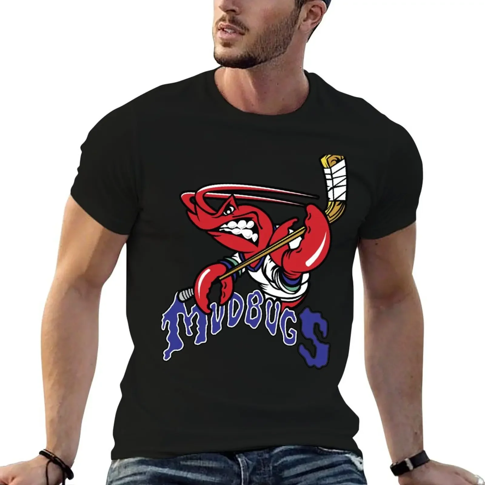 Bossier Shreveport Mudbugs Ice Hockey T-Shirt summer top heavyweights man t shirt vintage Men's t-shirt