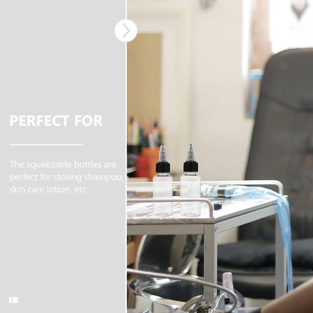 30 Stuks Squeeze Pigment Flessen 30Ml Huisdier Clear Breeuwen Flessen Voor Diy Ambachten Tattoo Supply Hervulbare Plastic Extrusie