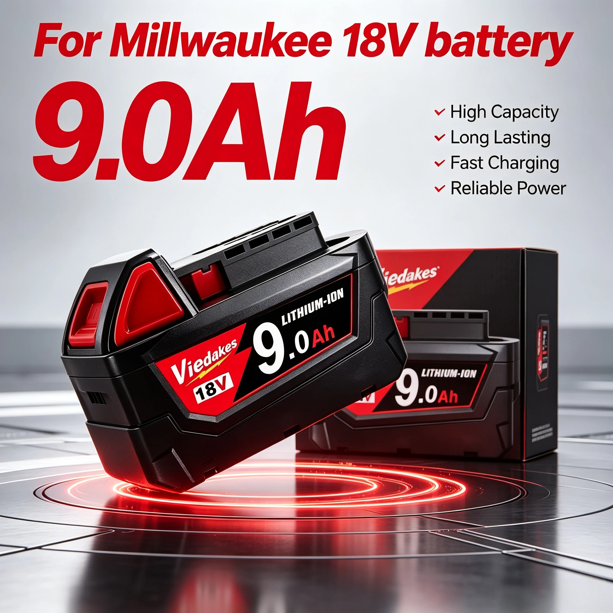 

100% original For Milwaukee 18V battery 5AH/6AH/9AH high energy battery ,for M18B5 48-11-2402 48-11-2411 48-11-2401