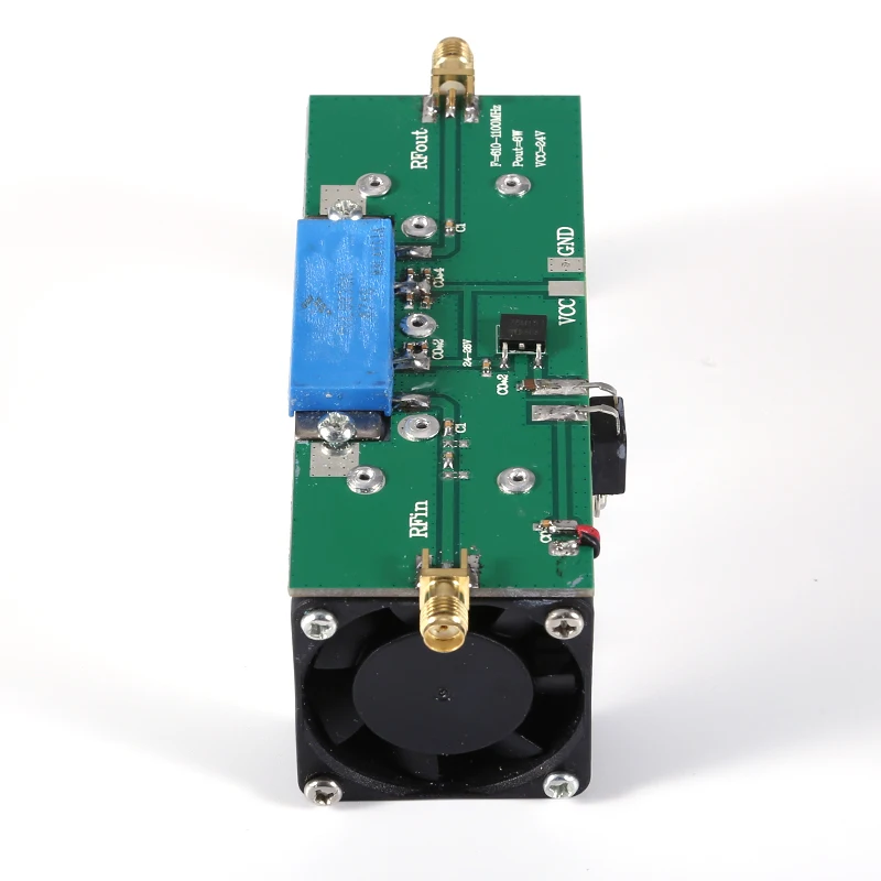 RF Power Amplifier 600-1100MHz Gain=30dB Pout=8W RF Power Amp RF Amplifier AMP for Ham Radio