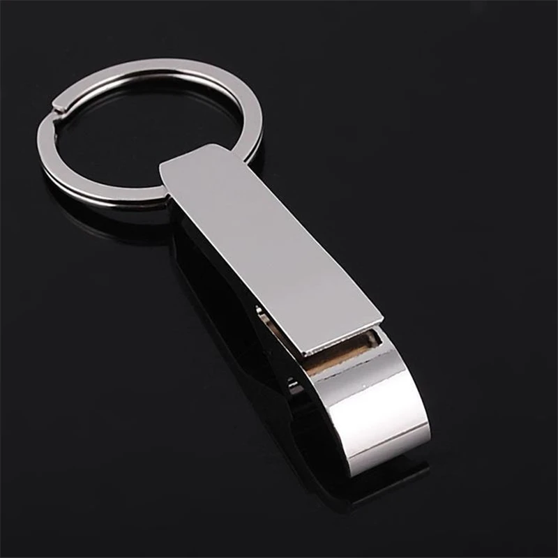 New Portable Pocket Bottle Opener Aluminum Beer Bottle Opener Key Ring Keychain Decor for Wedding Party Favor Gifts Bar Tools