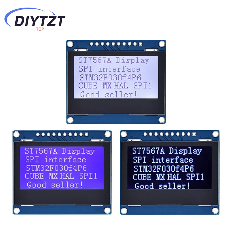 DIYTZT 12864 SPI módulo LCD 128X64 SPI ST7567A COG placa de pantalla gráfica Panel LCM 128x64 pantalla de matriz de puntos para Arduino
