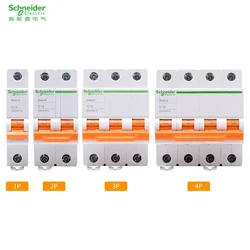 Schneider Electric Easy9 Air Switch Type-C 1P/2P/3P/4P Household Small Circuit Breaker 6A ~ 63A Micro-Break EA9AN