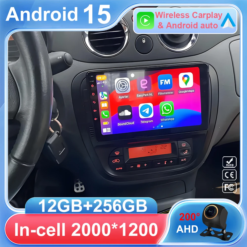 For Citroen C2 C3 2001 2002 2003 - 2010 Android Car Radio Multimedia Player Navigation GPS Carplay QLED Touch Screen Auto Stereo