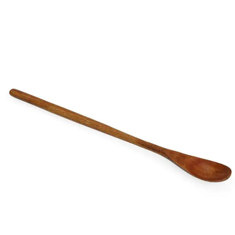 Stirring Spoon 1pcs Wooden Long Handle Spoon With Smooth Streamlined Design Household Mixing Stir Spoon Supplies