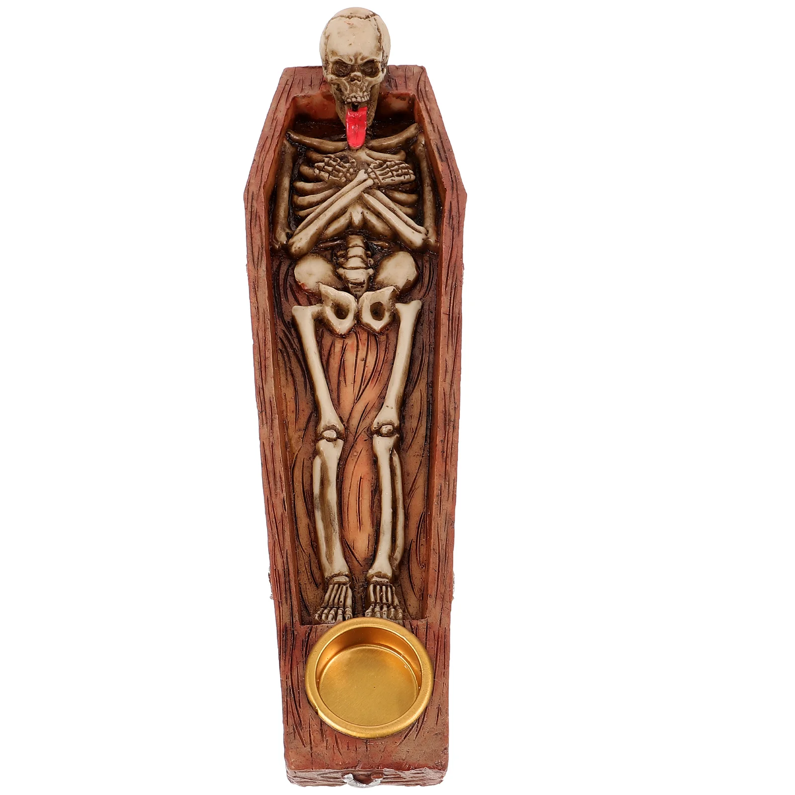 

Skull Resin Decoration Halloween Coffin Statue Garden Statue Home Office Desktop Garden Craft