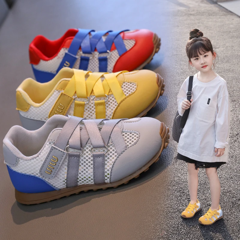 

2025 Fashion New Children's Summer Sneakers Boys Girls Soft Sole Non-slip Casual Mesh Breathable Running Sports Casual Shoes