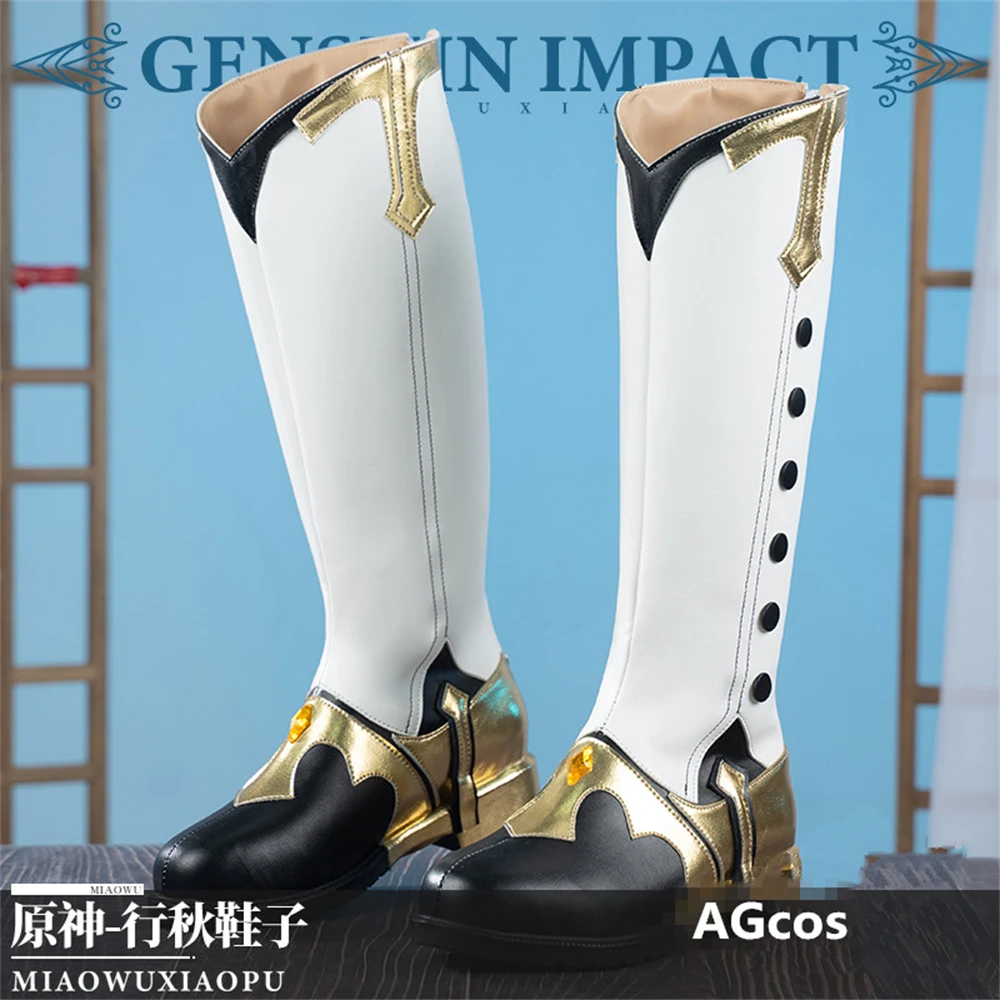 AGCOS Presale Genshin Impact Xingqiu Cosplay Shoes Boots