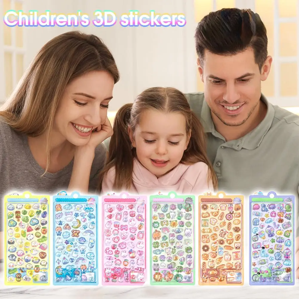 Engraçado doce furit sorvete animais de estimação gota 3d alívio adesivo scrapbooking diy diário decoração pvc artesanato decalques para papelaria telefone p9u8