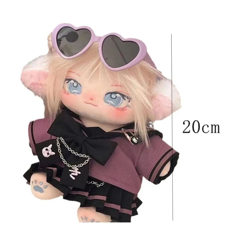 Copricapo 20 cm Abito per bambola in cotone Felpe con cappuccio Vestire vestiti per bambole in cotone Lolita Dolce peluche Vestiti Regalo per bambini