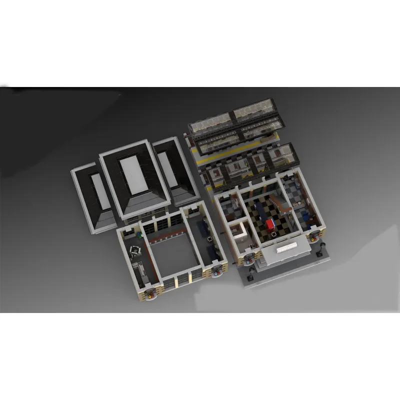 

MOC-109197City Classic Architecture Train Station Street View Building Blocks Model 8571Parts Boys' Children's Birthday Toy Gift