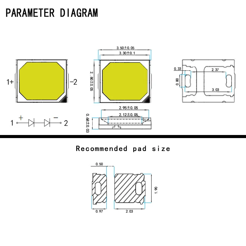 Imagem -05 - Grânulos de Alta Eficiência Luminosa Preço de Fábrica 2835 Potência: 0.2w Brilho 3840lm 230lm W240lm w 1000 Pcs