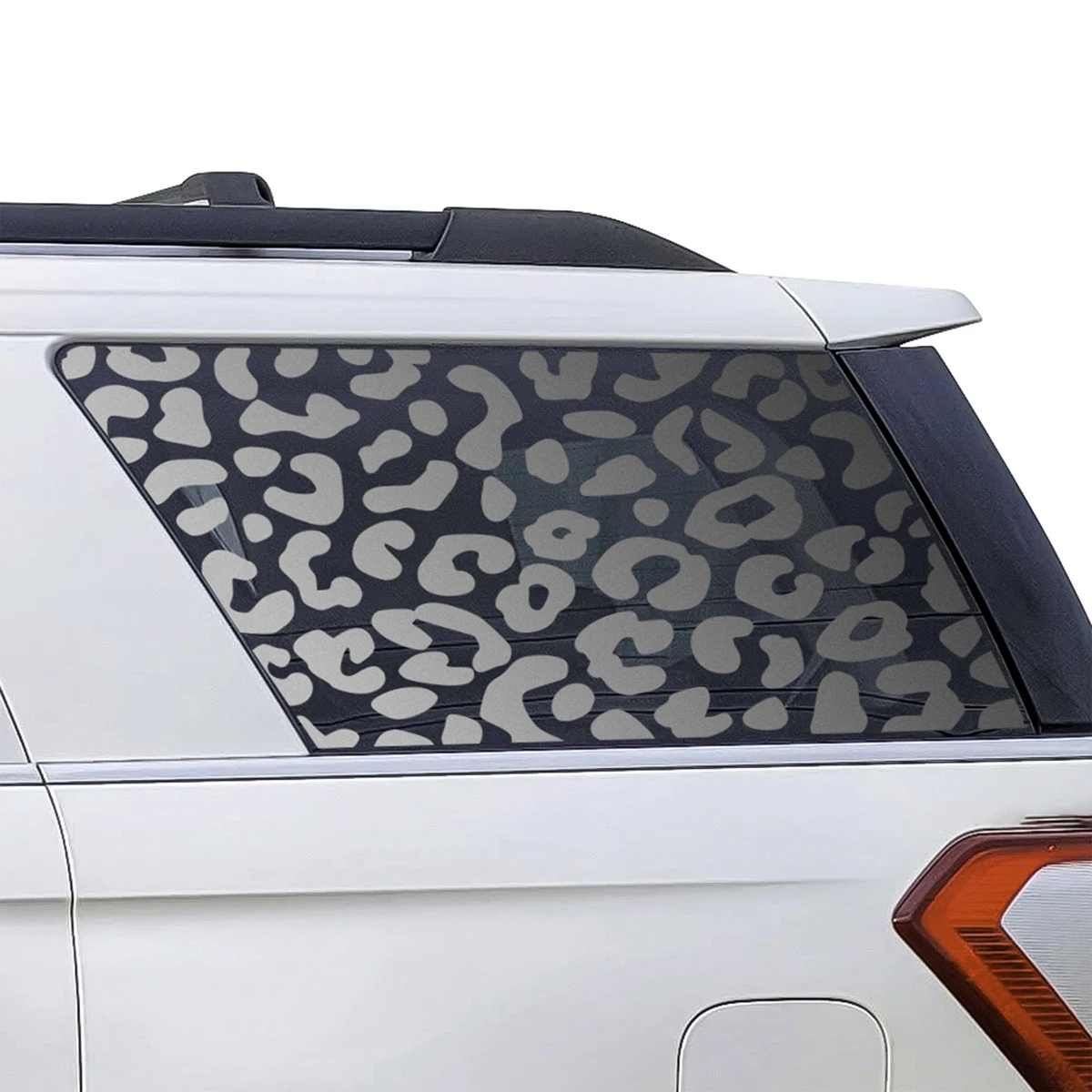 

1 Pair Matt Black Leopard Print Car Rear Window Decor Decals and Stickers for Ford Expedition (2018-2024)