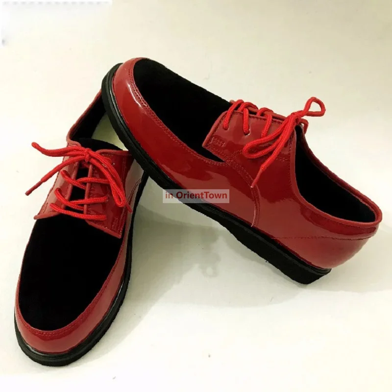 COOL DANCE Authentic Poppin Locking Shoe Funky Street Dance Red Blue Black Leather Shoes European Trend Hip Hop Popping Shoes