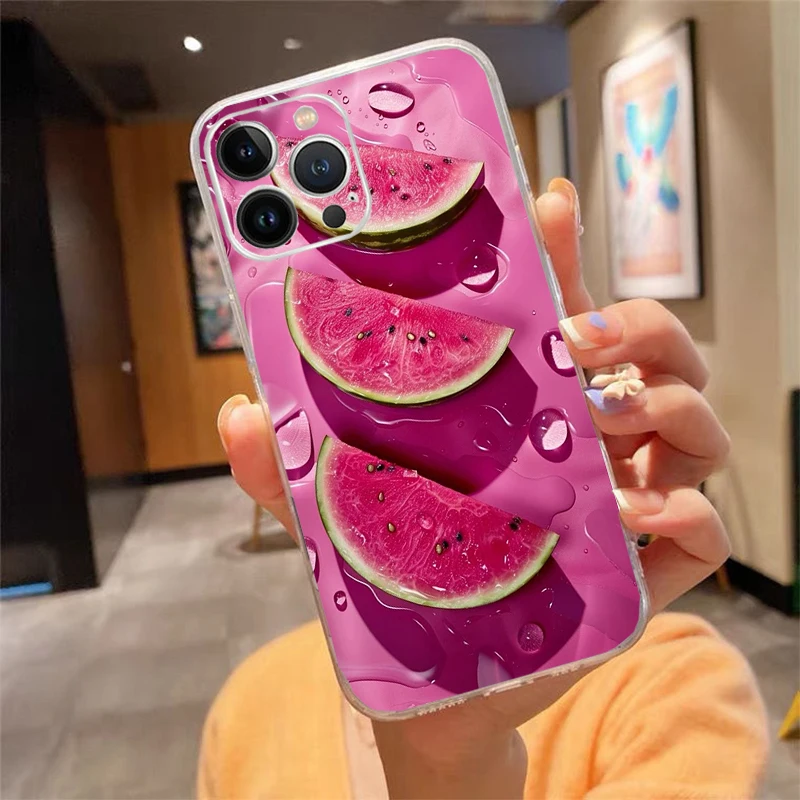 

Phone Case Carcasa Funda For iPhone 17 Pro Max Air 16 15 14 13 Pro Max 15 16 Pro 15Plus Lemon strawberry watermelon Case