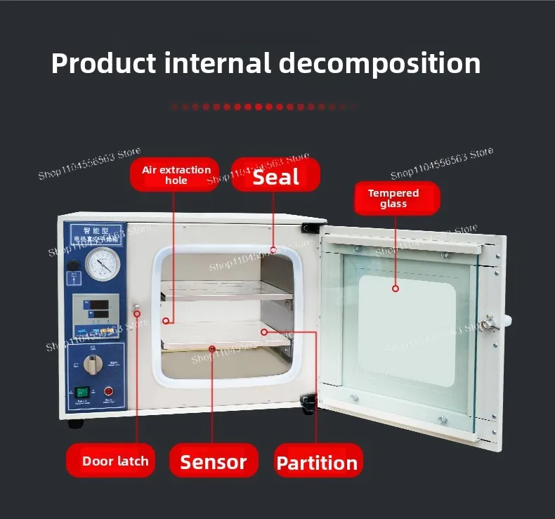 DZF-6020AB Vacuum Oven Laboratory Drying System High Precision for Resin Defoaming Leak Testing Lab Industrial Drying Equipment