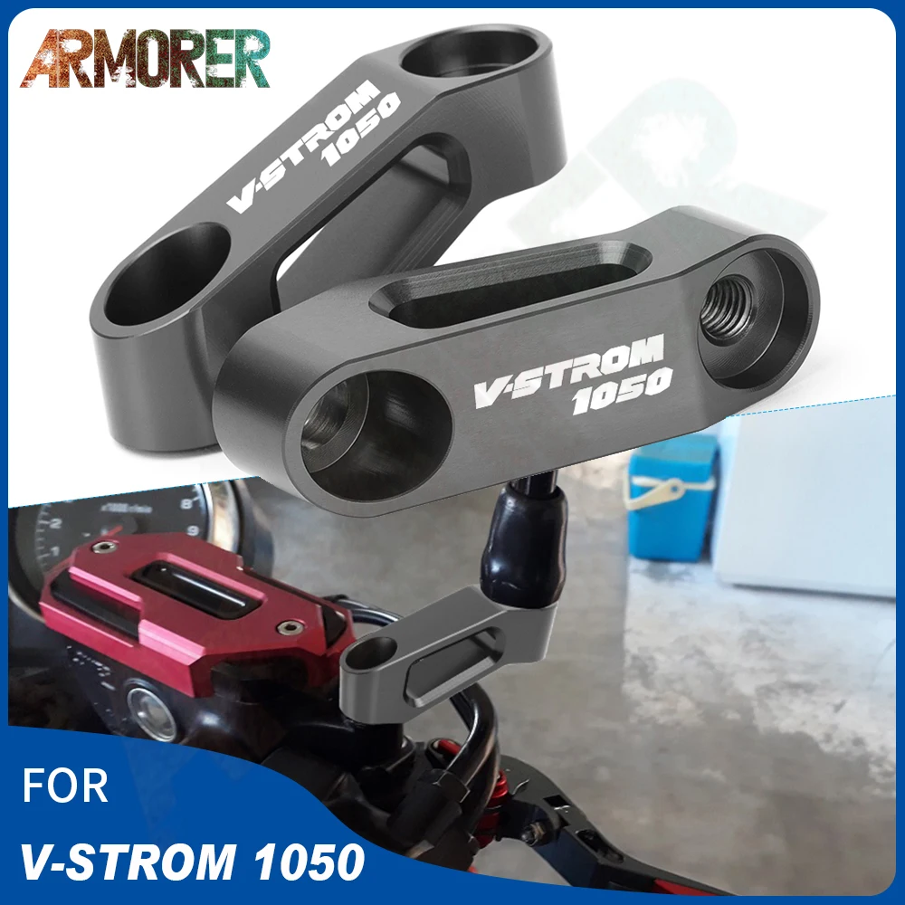 V-STROM 1050 Motorcycle Rearview Mirrors Extension Riser Extend Adapter For SUZUKI vstrom 1050 v strom 1050 dl1050 2019 - 2022