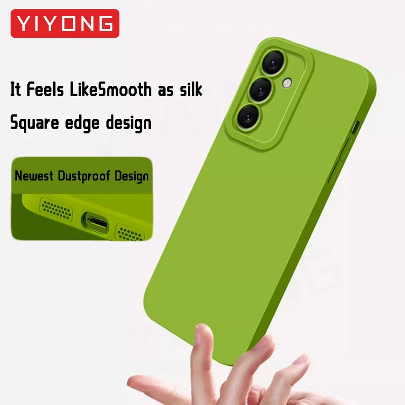 S22 Case YIYONG Square Liquid Silicone Soft Cover For Samsung Galaxy S22 S25 Ultra S23 S24 Plus  S22+ S23+ S24+ S25+ Phone Cases