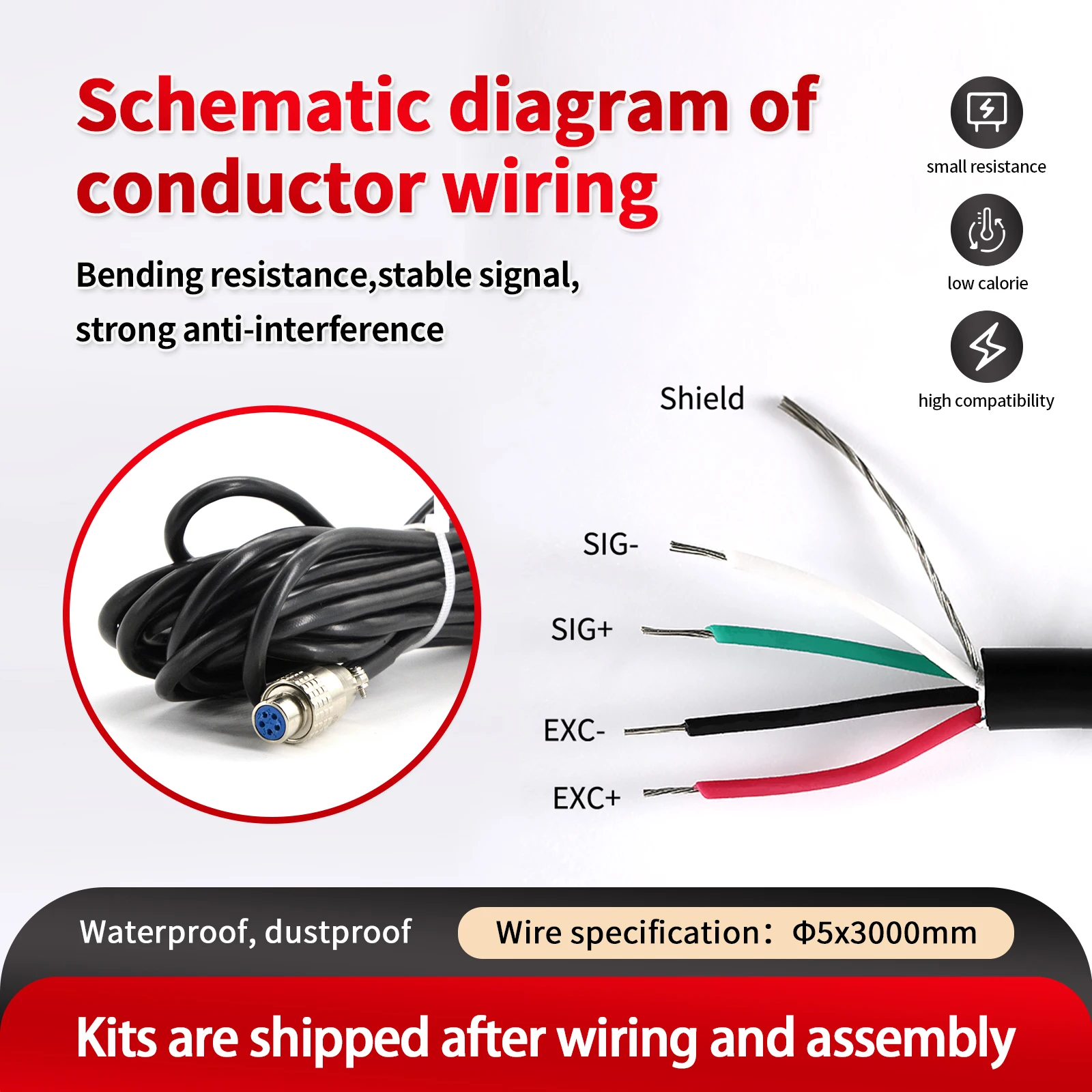 مستشعر خلية تحميل العمود Preciscale 5T 10T 20T 30T 50T 100T اختبار قوة التوتر والضغط IP65 مقاوم للماء والغبار
